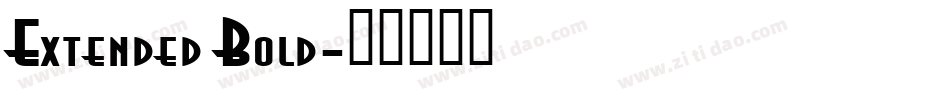 Extended Bold字体转换